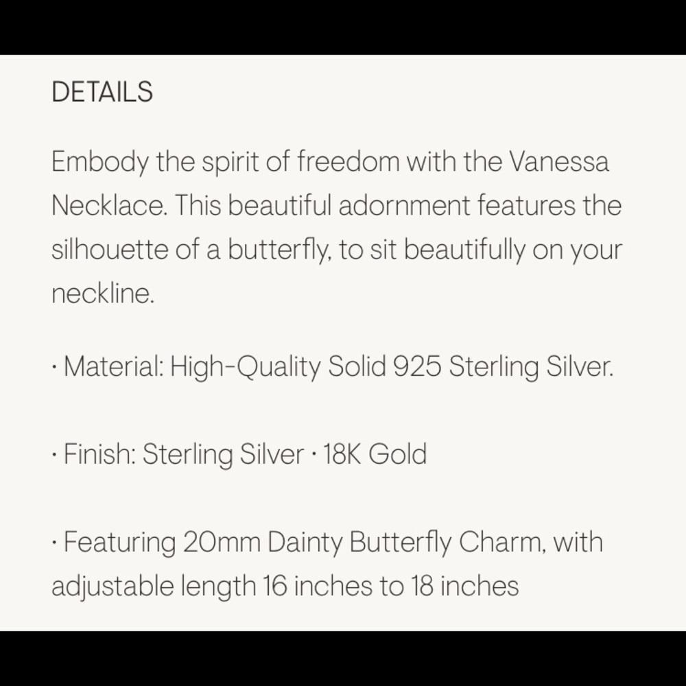 NWOT butterfly necklace - Picture 7 of 7